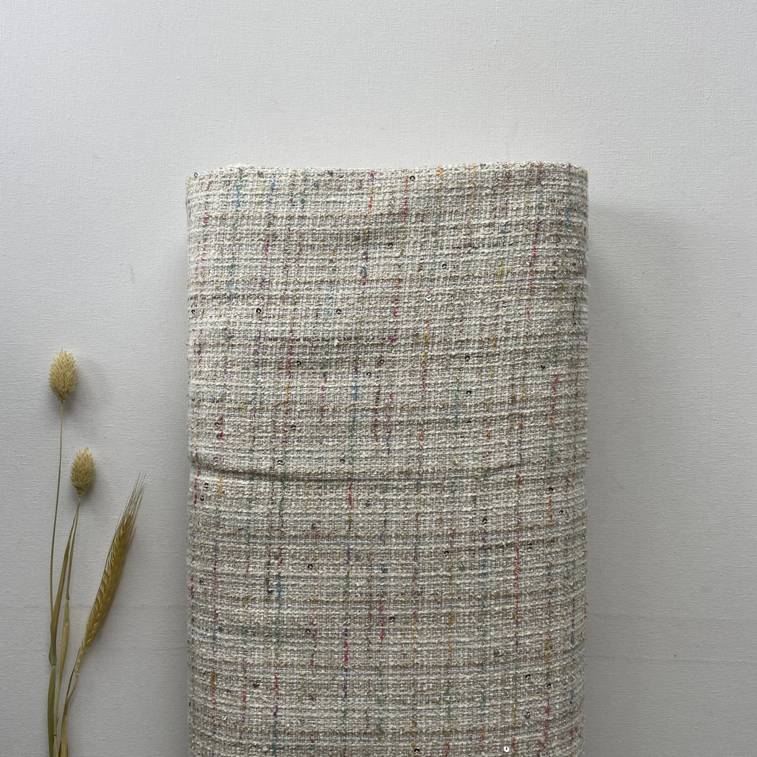 Chanel Boucle Ecru Pailletjes