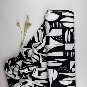 Viscose Grafisch Blacky