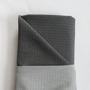 Stretch Visgraat Zwart Wit
