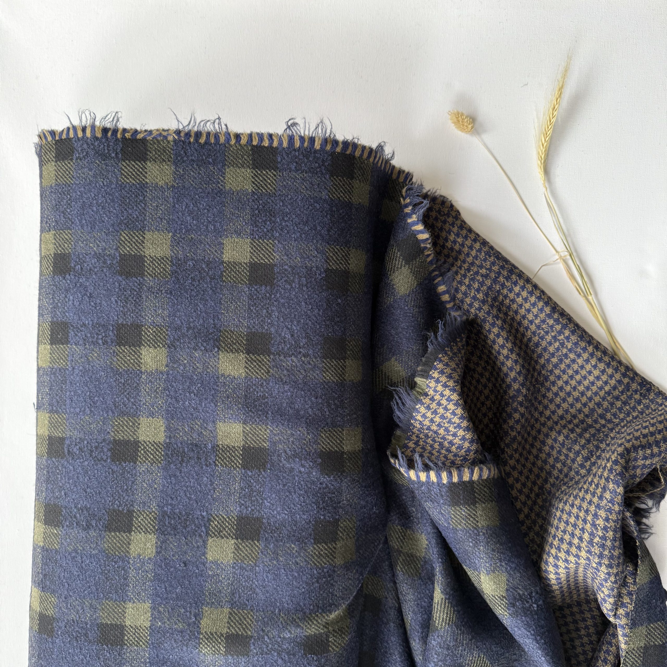 Wol Dubbelzijdig Ruit Houndstooth