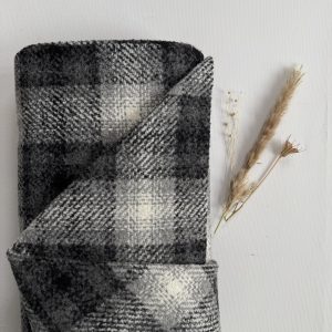 Wol Schotse Ruit Grijs Zwart