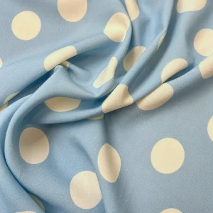 Cousette Viscose Lichtblauw Stippen